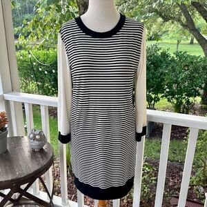 Norma Kamali Kulture Striped Mini Dress